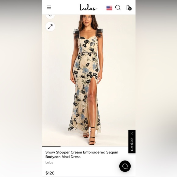 Like new, only worn once! Lulu’s dress size medium that is currently sold out - Picture 5 of 7